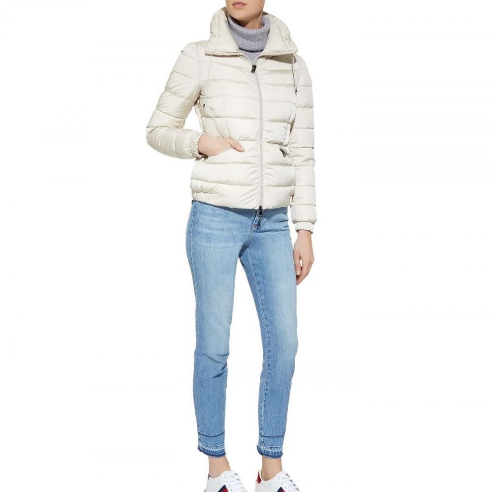 NEW NWT Moncler Quilted Puffer Coat Cream Ivory